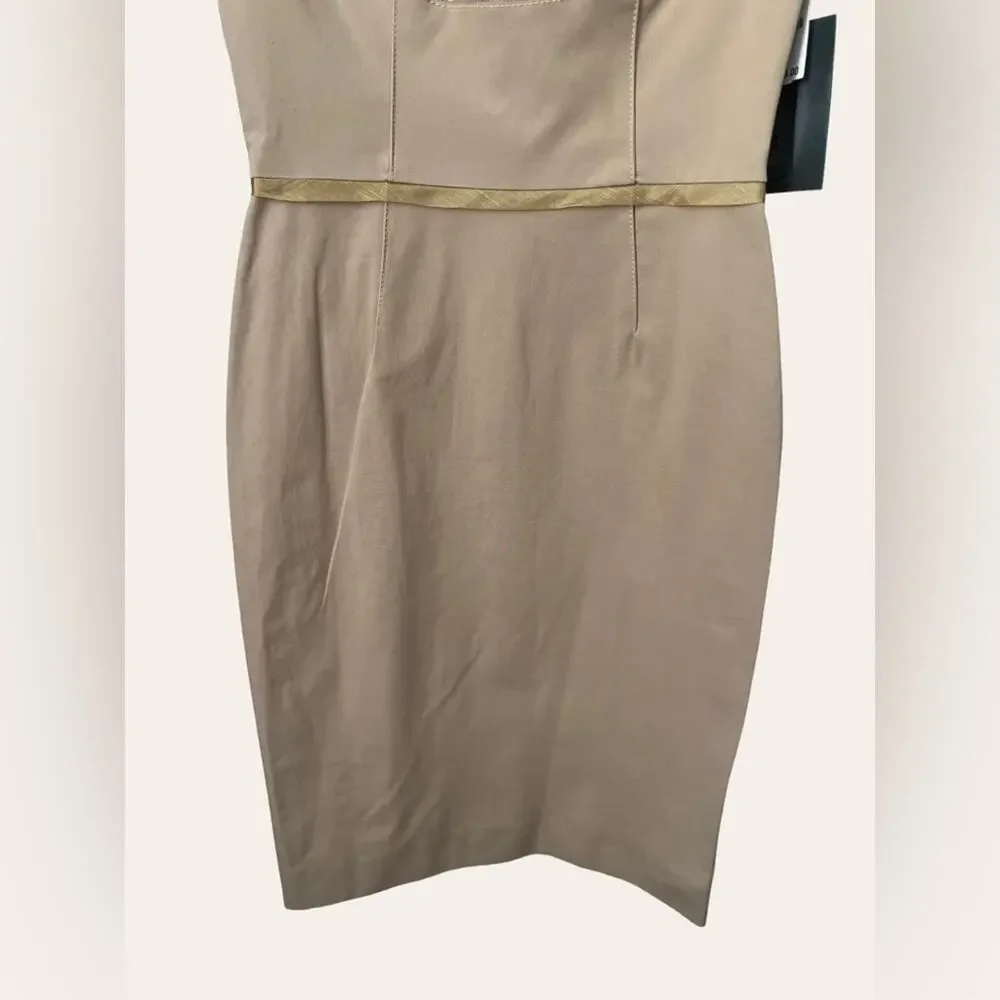 Zac Posen Khaki Eclipse Sheath Cocktail Dress Size 6 - Picture 10 of 16